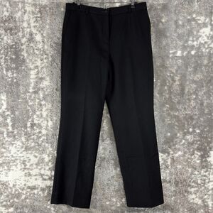 Pendleton Petites Size 10 100% Virgin Wool Flat Front Pants Black Button Zip